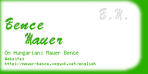 bence mauer business card